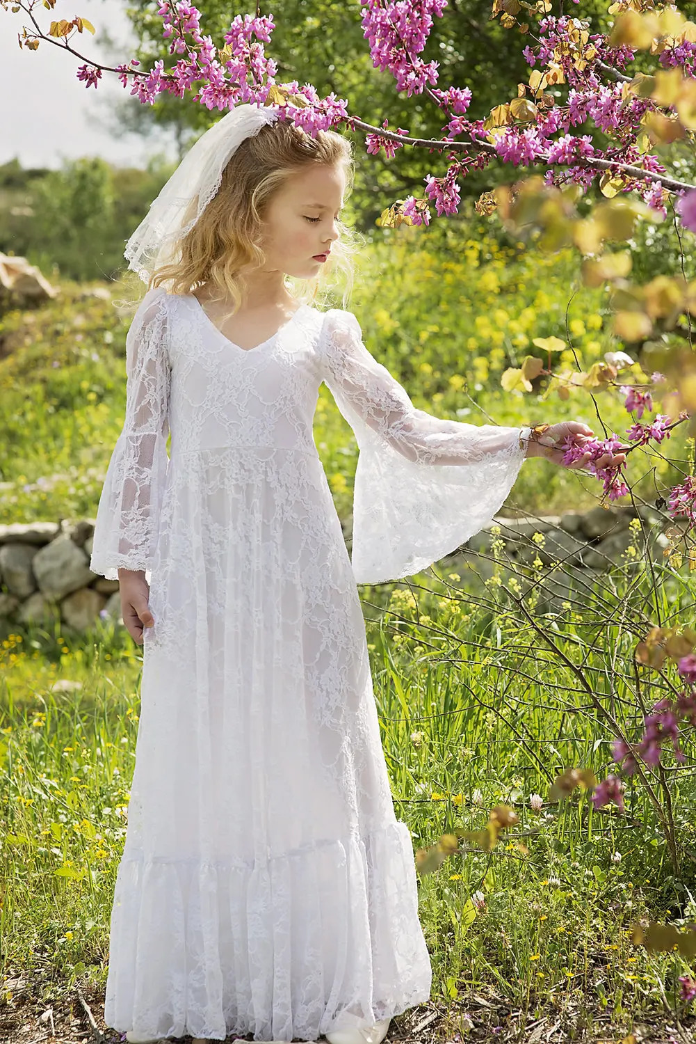 211Years Boho Flower Girl Dress for Wedding Girl