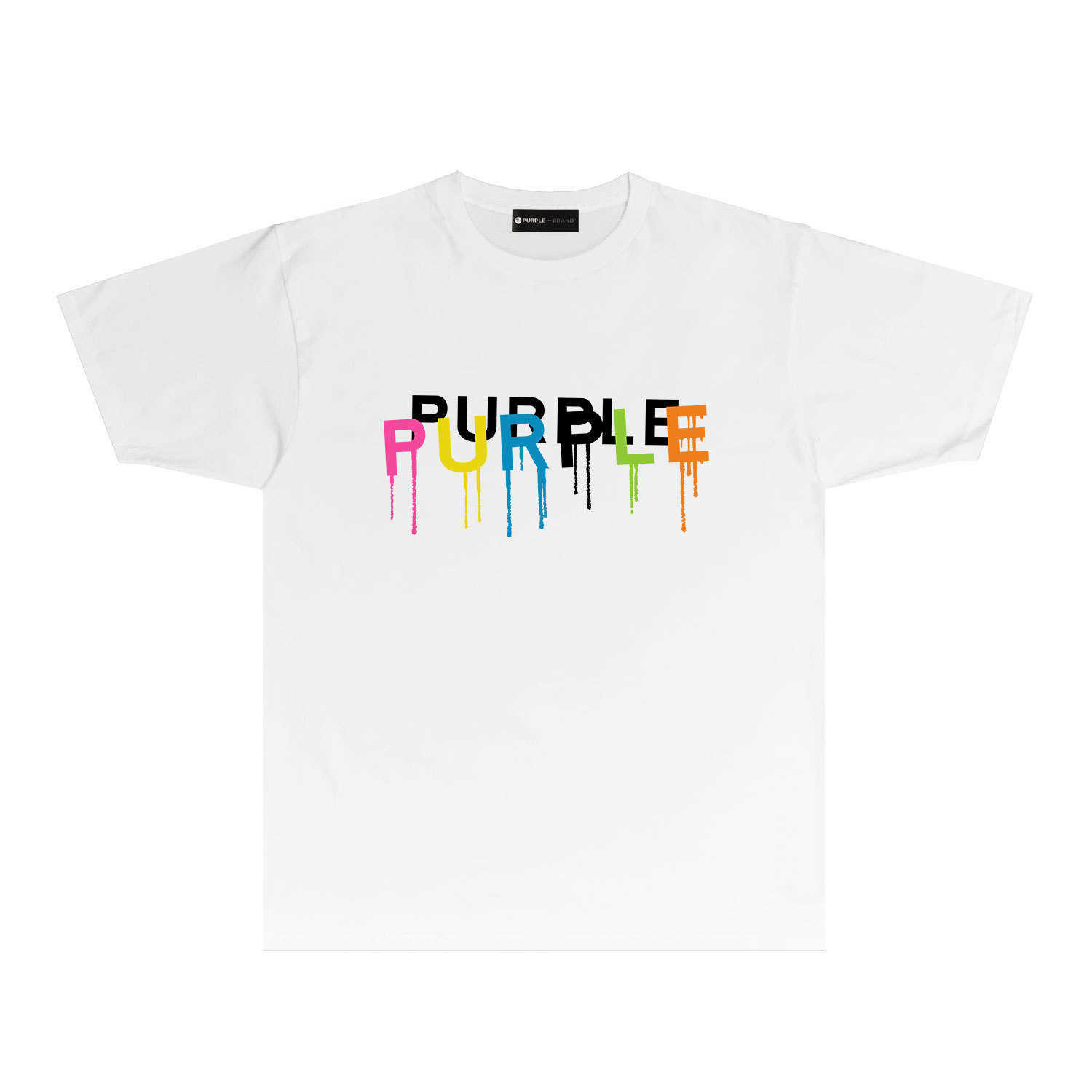Luxur T-shirt homme marque tendance à Long terme T-shirt de marque violet T-shirt à manches courtes