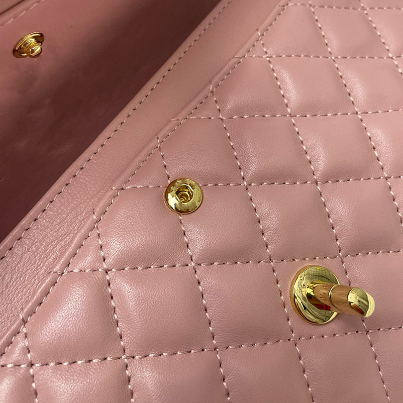 Sacs de créateurs de luxe noir rose pour femmes chaîne en peau de mouton de luxe petit sac carré sac à main en peau de mouton sac à main en cuir de mode sac de luxe