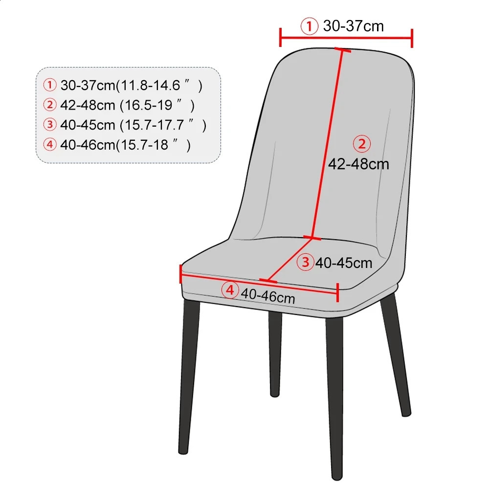 Housses de chaise incurvées en velours housse de siège de chaise de bureau lavable en machine housse de chaise de dossier anti-poussière pour la décoration de la maison 1 pièces 240304