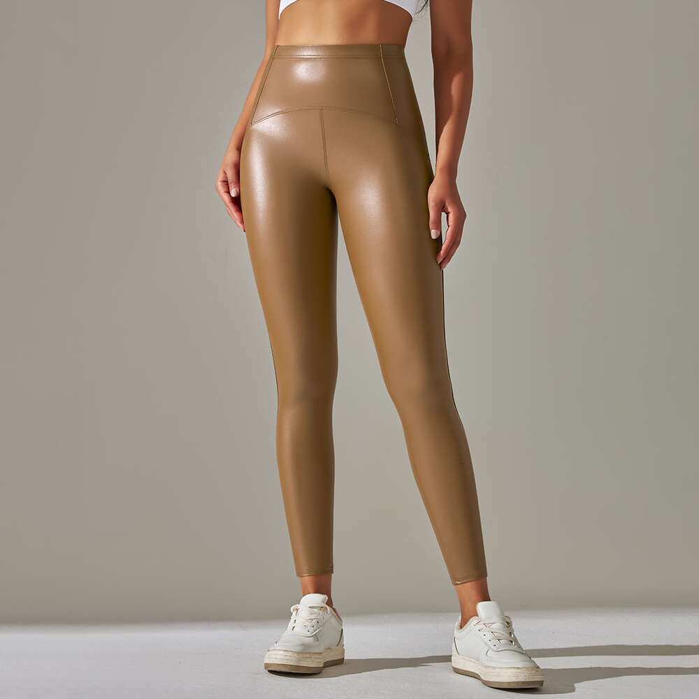 lu pant align align lumen pu high black waist革のセクシーなレギンスズボン女性厚いストレッチパンタロンミュージャー2024ジムジョガースポーツ