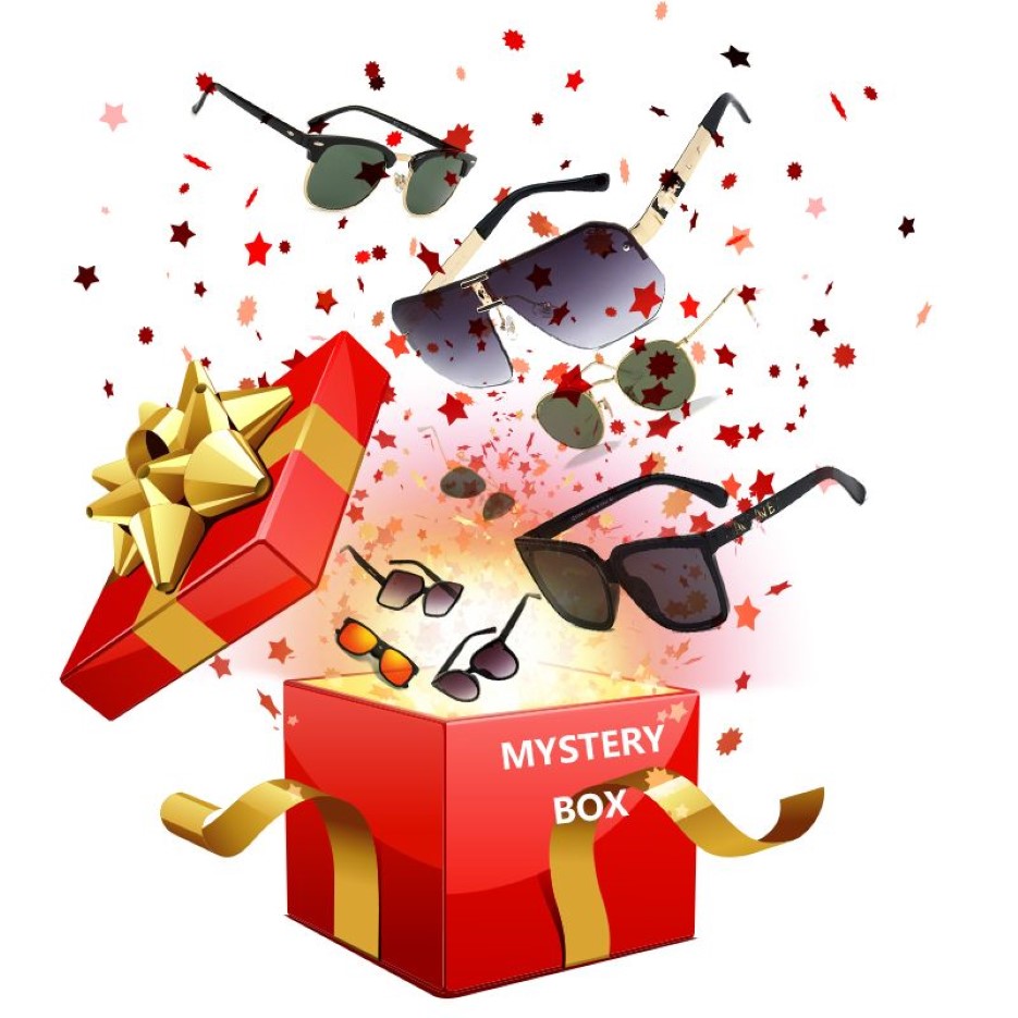 Kerst Blinde doos Lucky Box Mystery Box mysterieus cadeau Willekeurig Ontvang een Designer Heren of Dames Zonnebril 2546