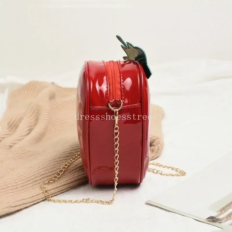 Korean Fashion Strawberry Crossbody Shoulder Bag PU Leather Outside Toiletry Storage Bag for Girls Coin Money Holder Handbags