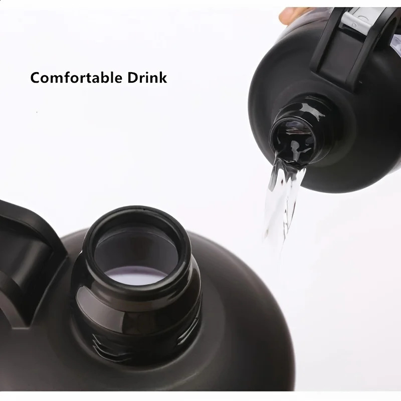 2000 ml draagbare plastic waterfles BPA-vrij grote capaciteit buitensport gym fitness drinken 240314