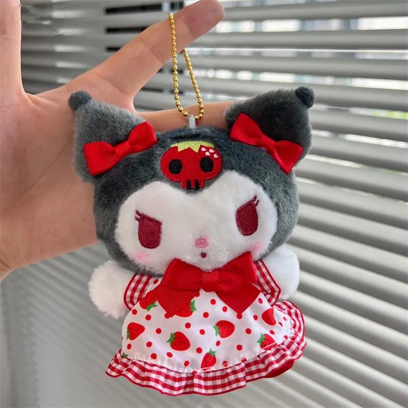 2024 Hurtownia Oszałamiająca urocza Kuromi Plush Toys Plecak Pendant Blak Mały prezent