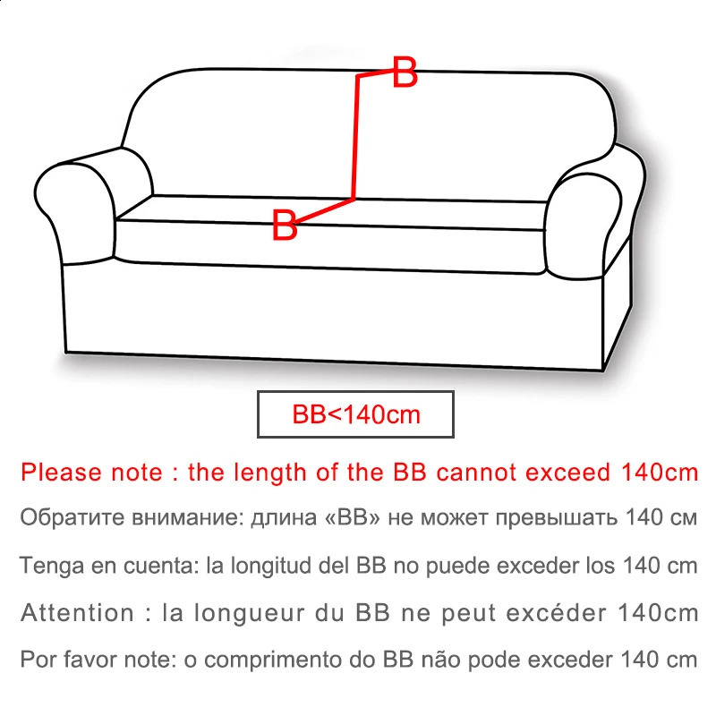 Pluszowa rozciągająca sofa do salonu Przekroczysta Kanapa Kanapa Slipcover Elastic Furniture Protector 1/2/3/er 240306