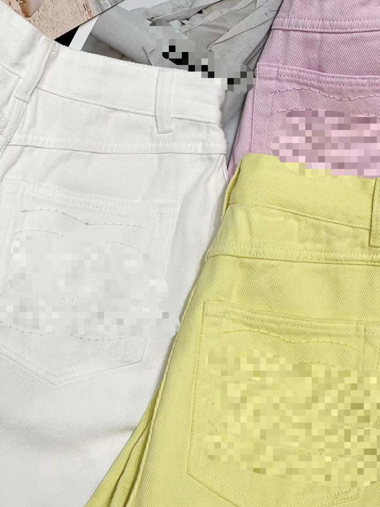 Livraison gratuite 2024 jaune/blanc/rose lettre droite ample femmes pantalons formels concepteur pantalons décontractés pour femmes 3177