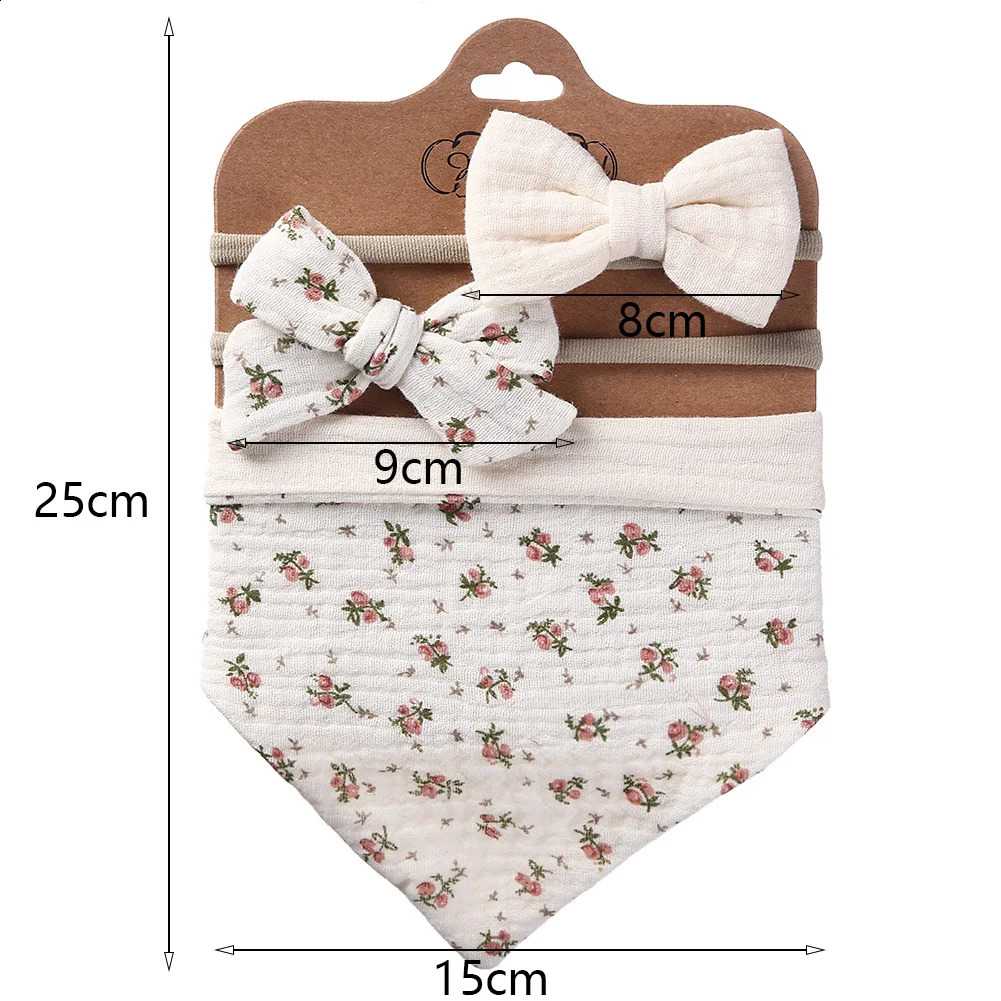 / Mousseline Coton Bébé Bavoir Bandeau Enfant Garçon Fille Imperméabilisant Bouton Réglable Snap Dîner Alimentation Burp Tissu Écharpe 240315