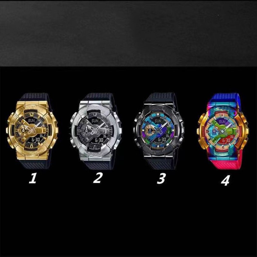 Montre de mode de luxe designer hommes sports de plein air absorption de lumière LED montres à quartz numériques garçons cadeau 110 série 237p