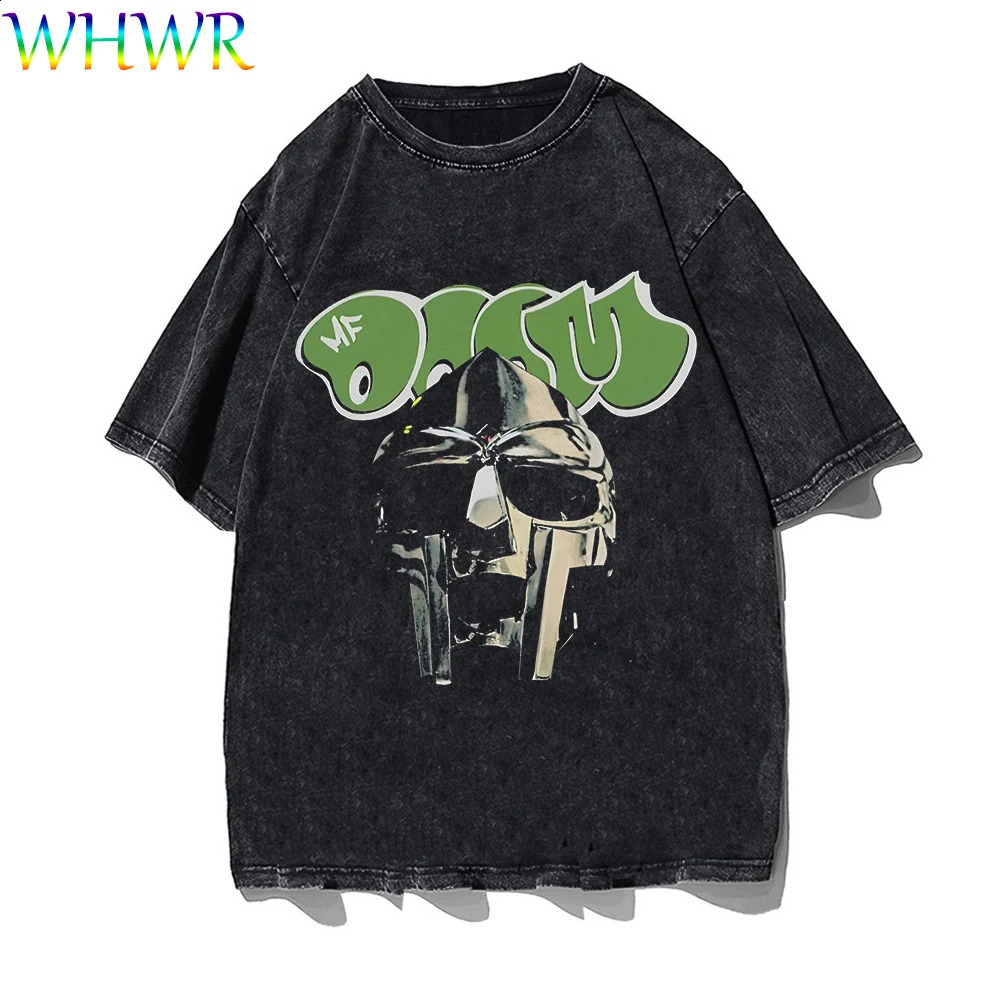 T-shirts en coton gothique surdimensionné T-shirt vintage Casual Skeleton Ptint Tshirt Hommes Lavés à manches courtes Tee Streetwear Y2k T-shirts 240311