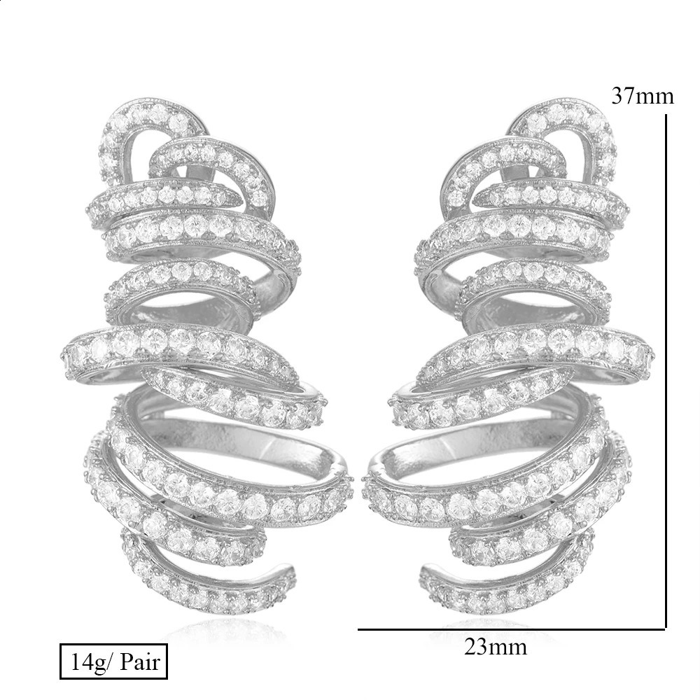 Missvikki Tornado Sandstorm boucles d'oreilles boucle doreille femme mode boucles d'oreilles pour femmes Design de mode Dubai bijoux de mariée 240307