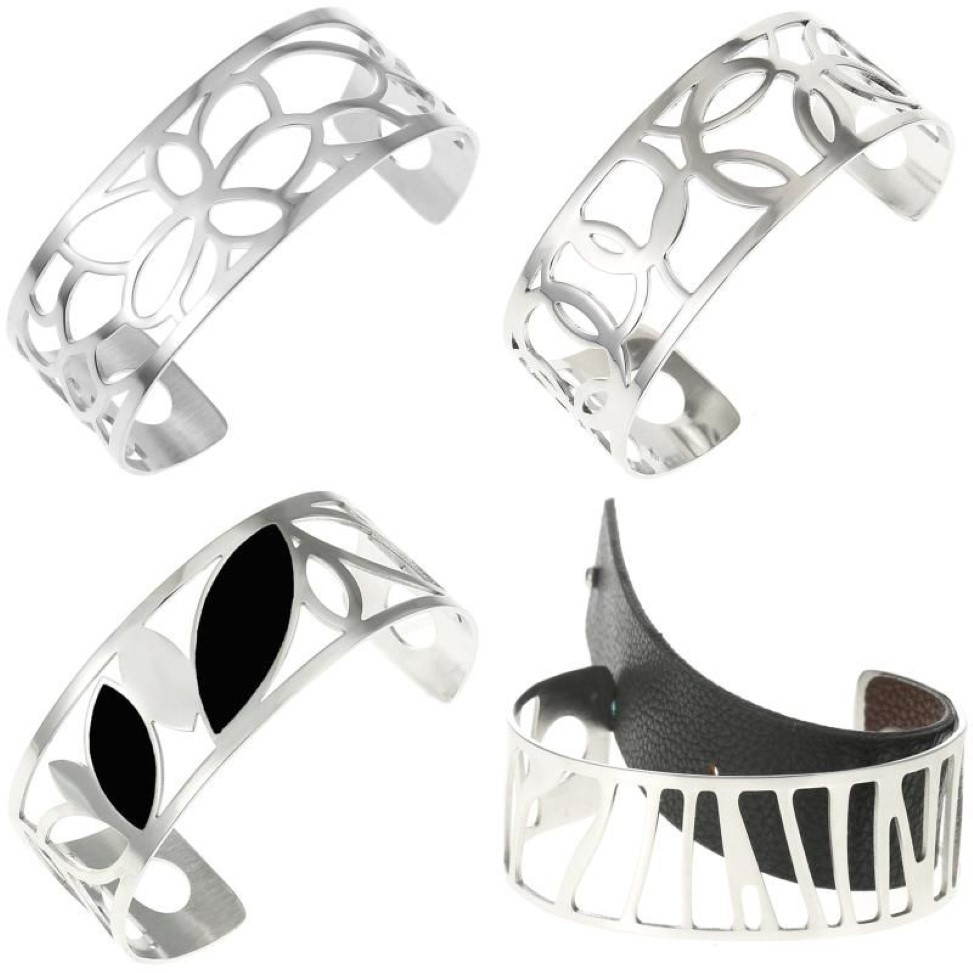 Legenstar Bangles For Women Hollow Stainless Steel Cuff Bracelets&Bangles Bijoux Manchette Femme Bracelet Argent Pulseiras191R