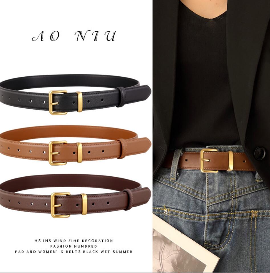 Fashionable new belt for women with a sense of luxury and versatility, double D-shaped letter buckle Y2K jeans, summer niche women's good belt