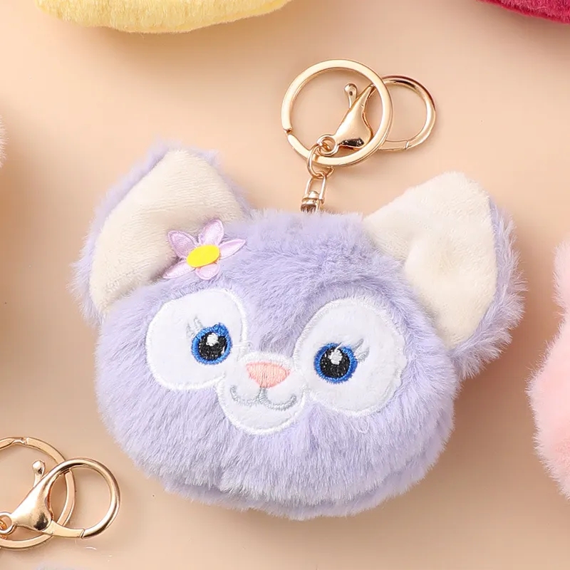 Porte-clés en peluche en forme de cœur pour fille, pendentif de cartable de poupée, sac féminin, jouet exquis, pendentif, bijoux, vente en gros, 2024