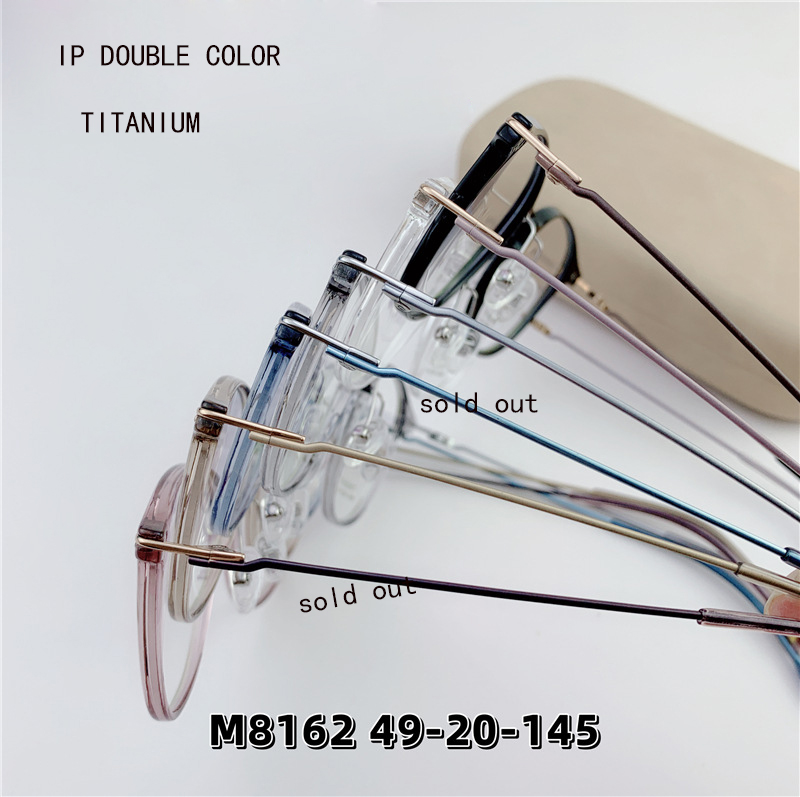 New optical frames Korea Luxury designer sunglasses Eyeglasses frames titanium temples heads TR90 Full Rim rectangular shape for men woman eyewear accessories