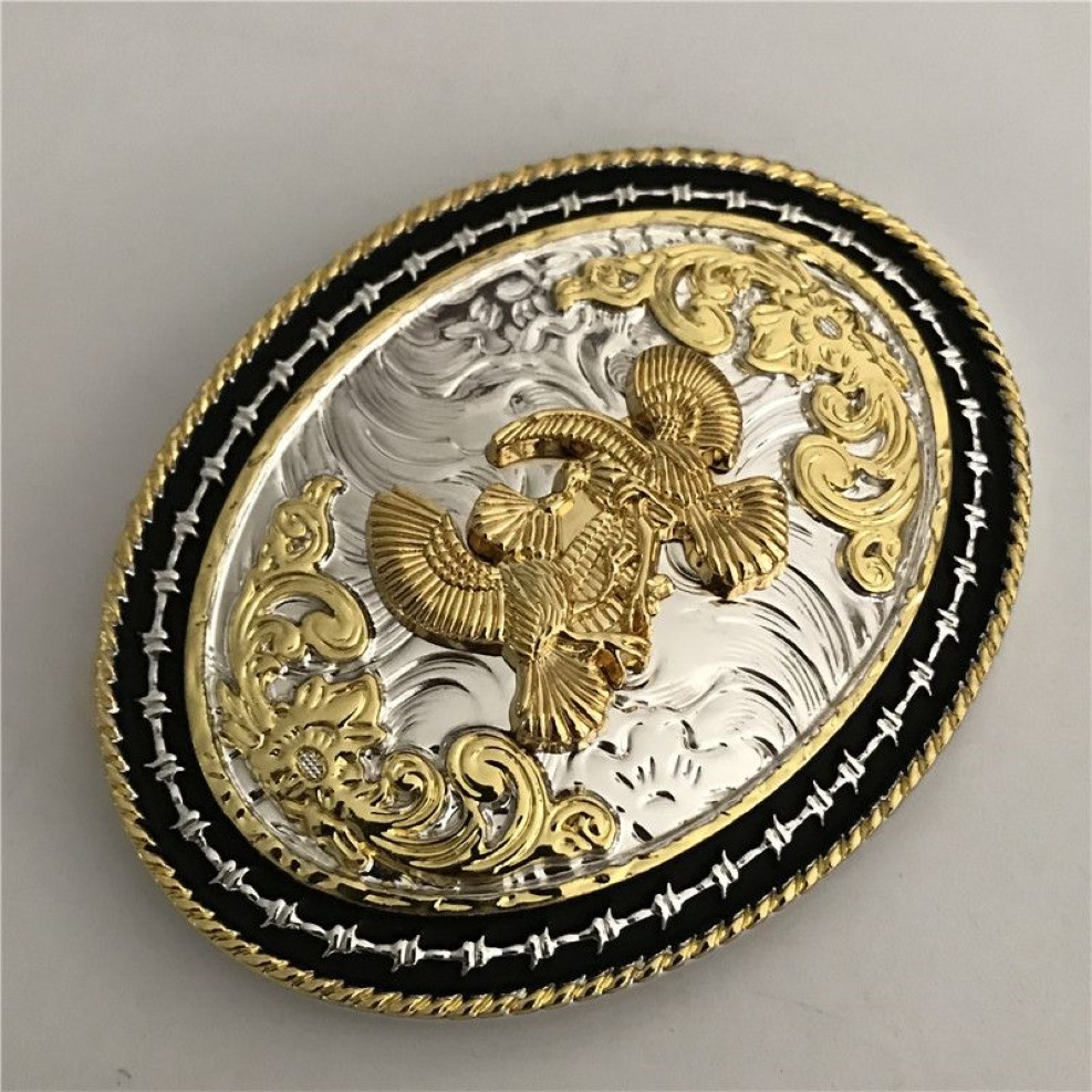 Legal 3D Renda Ouro Phoenix Cowboy Cinto Fivela Com Metal Oval Homens Mulheres Cinto Cabeça Jóias Buckles291Y