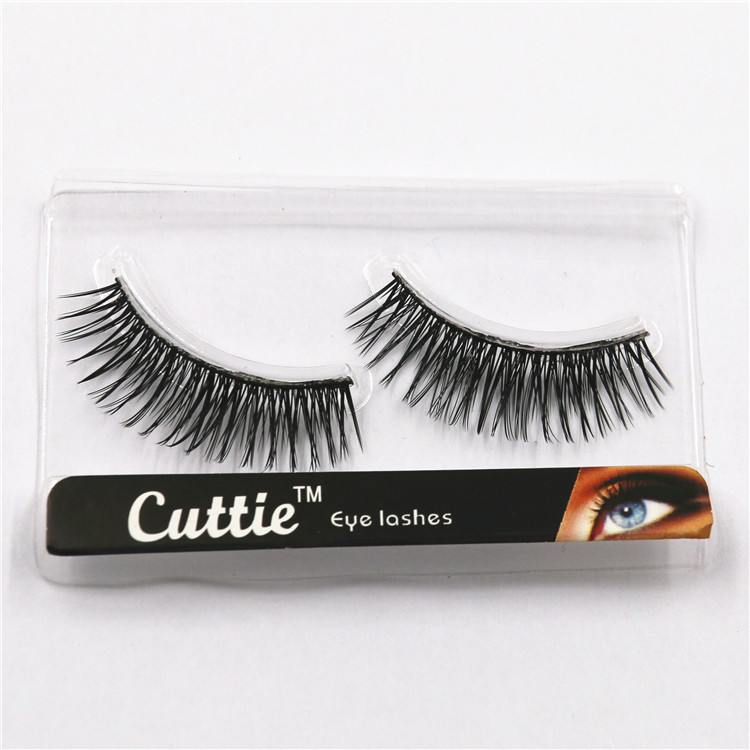 Karmiu False Eyelashes 1 par Sexigt tjockt Cross 3D Mink Hair Natural/Thick Long Eye Lashes Wispy Makeup Beauty Extension Tools #CTC4