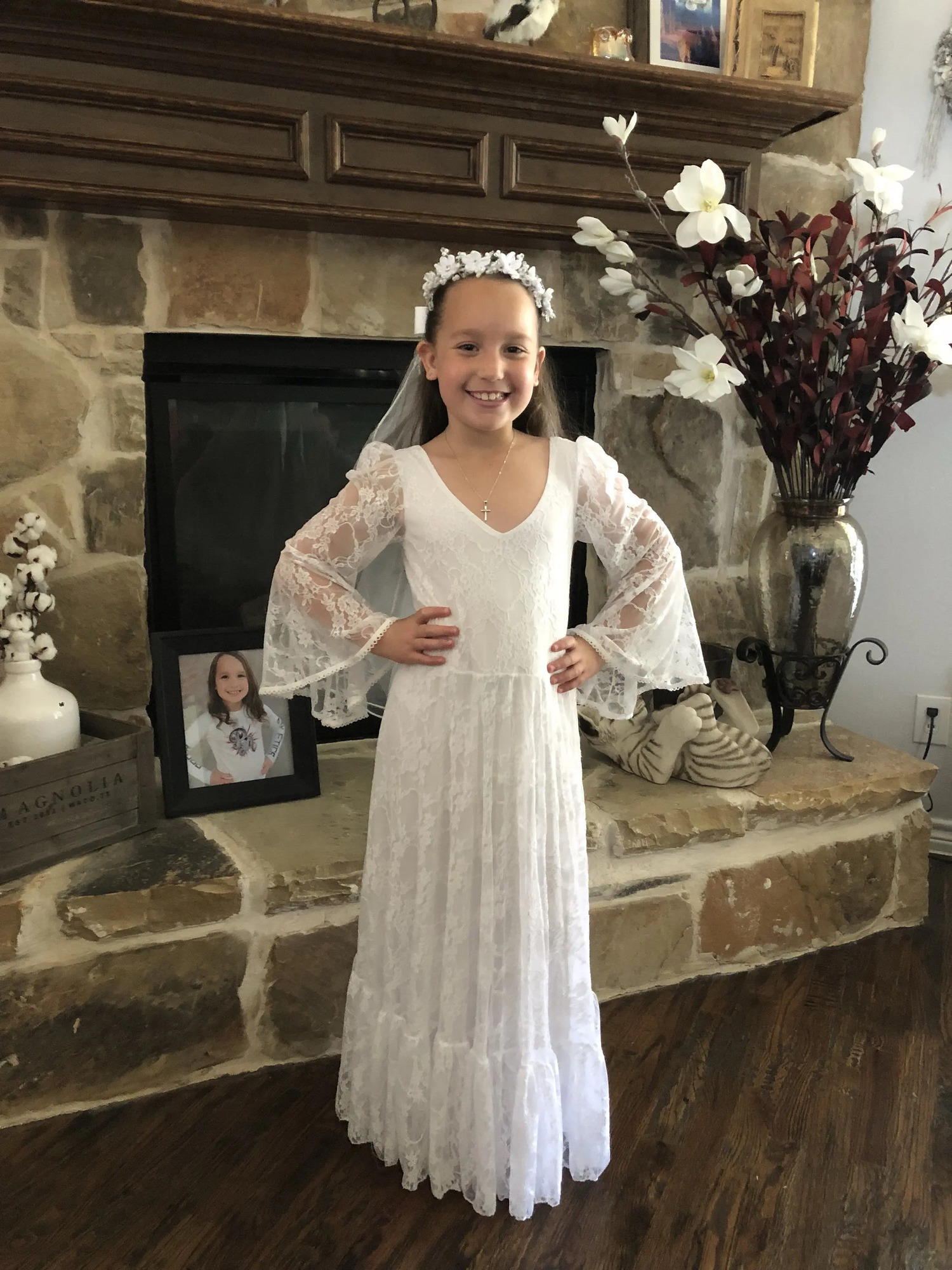 211Years Boho Flower Girl Dress for Wedding Girl