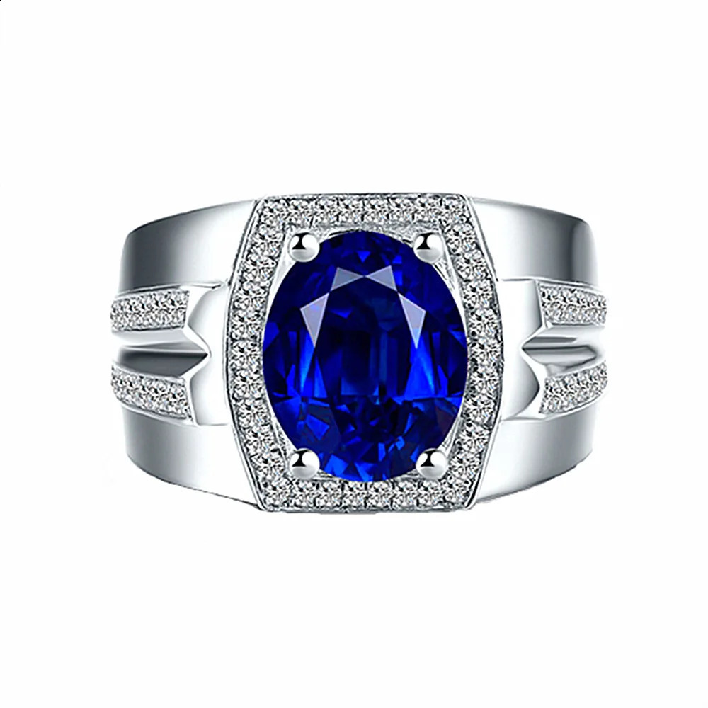 Astuyo Style Vintage pierre bleue Zircon réglable hommes femmes bague Punk anneaux pour fête de mariage Hip Hop bijoux accessoires 240313