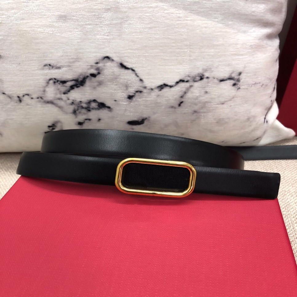 Classic women 2 0 cm width belts quality black red white genuine leather gold buckle women belt with box women designers 160F