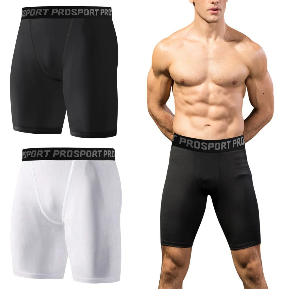 Men Compression Shorts Summer Sportswear Training Tights Gym Fitness Leggings Short Pants Sport Bottoms Basketball Shorts Men 240306