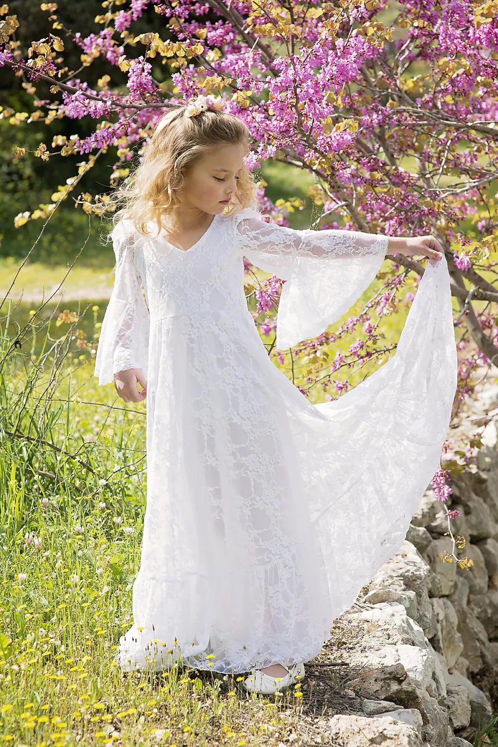 211Years Boho Flower Girl Dress for Wedding Girl