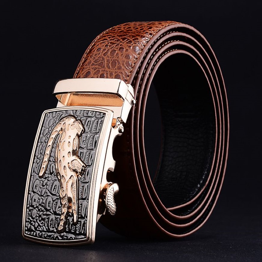 Ceinture en cuir à motif crocodile pour hommes, pantalon à boucle entièrement automatique, supply279w, 2021