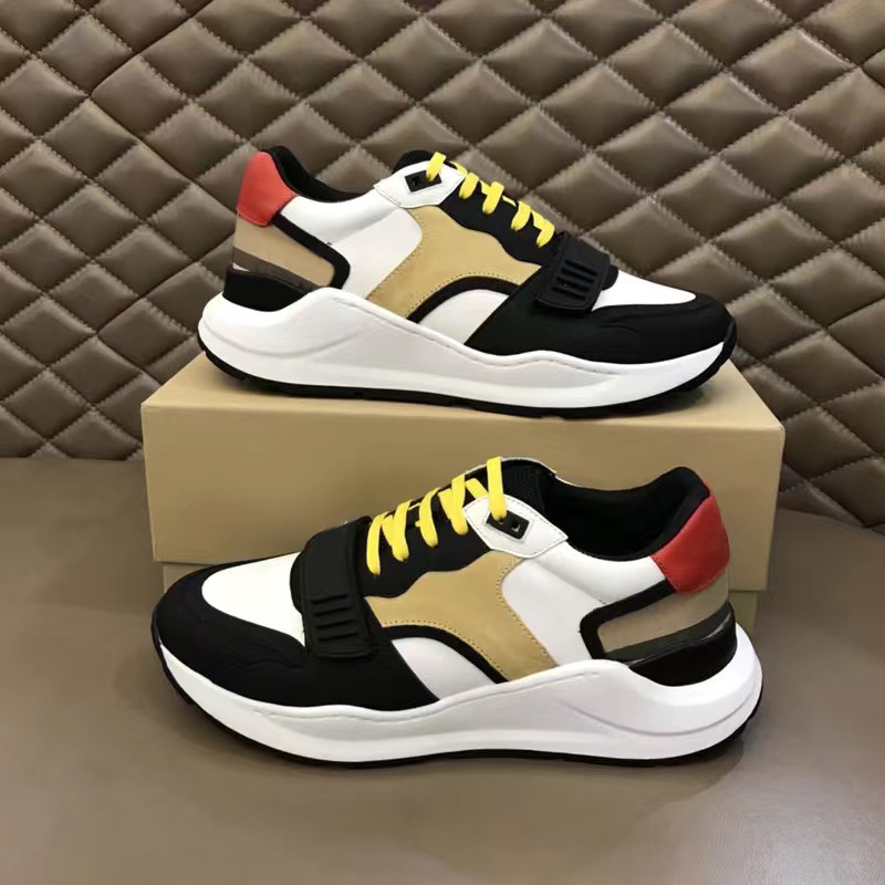 2024 Designer lässige Schuhe Vintage Männer Frauen Luxus -Sneakers Streifen Druck Schwarz weiß Aprikose graue Multikolen -Herren Leder Casual Schuhe Fashion Unisex Schuhe