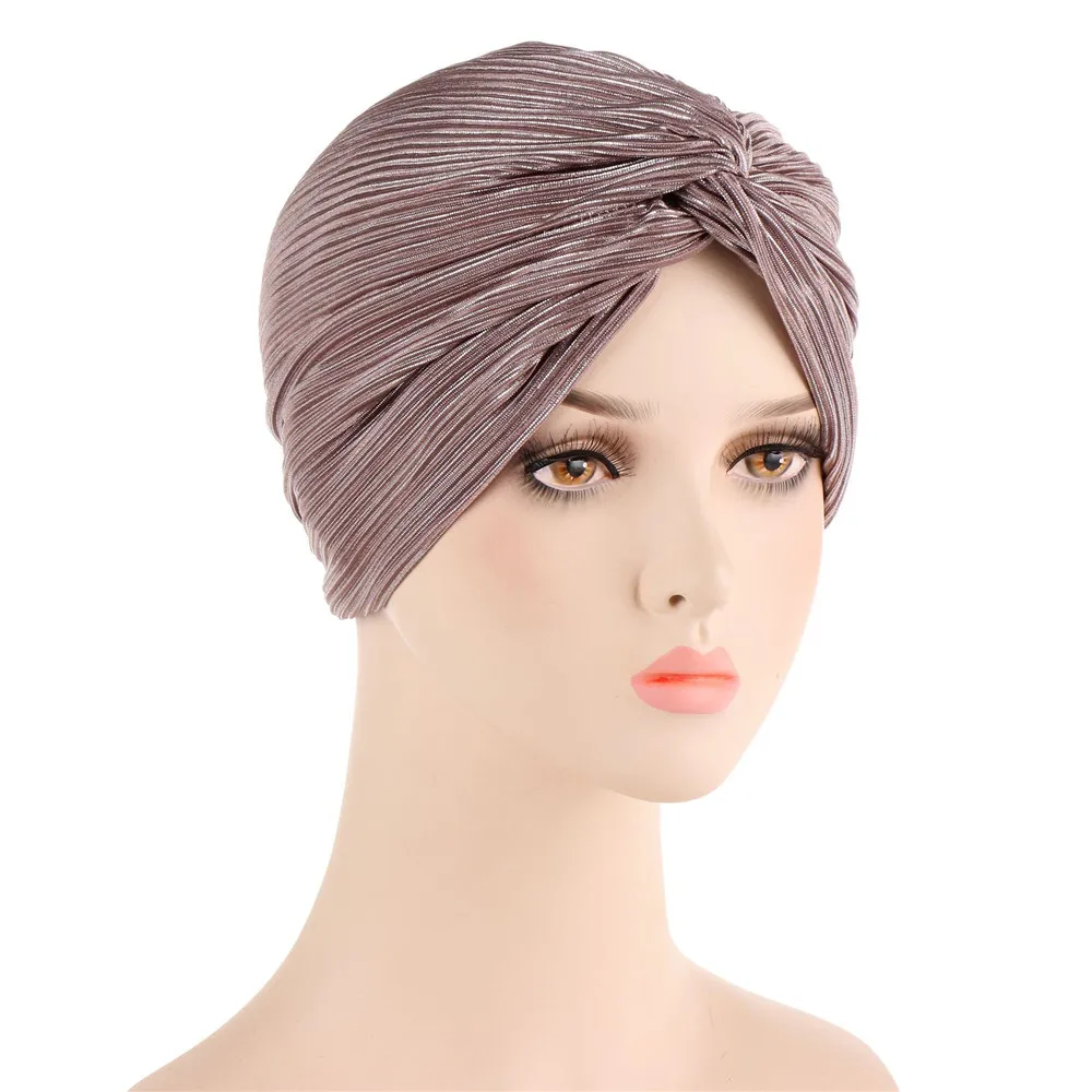 Ny muslimsk hijab turban twist knut beanies motorhuv kvinnor kemo cap huvudduk wrap håravfall täcker halsduk inner hijabs huvudbonader