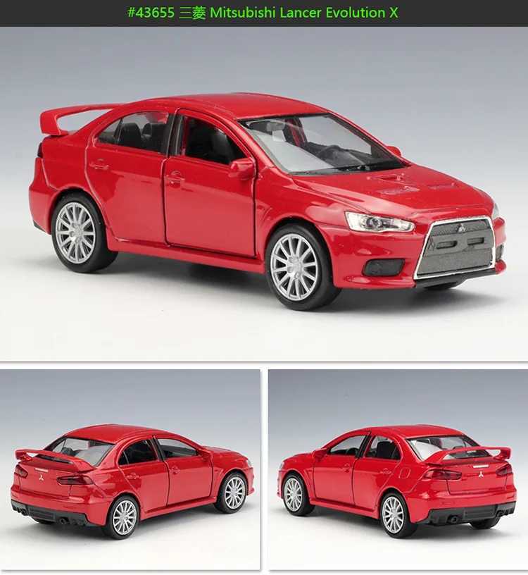 Druckguss-Modellautos Welly 1 36 Mitsubishi Lancer Evolution X Alloy Pull Back Toys Automodellfahrzeuge B24L2403