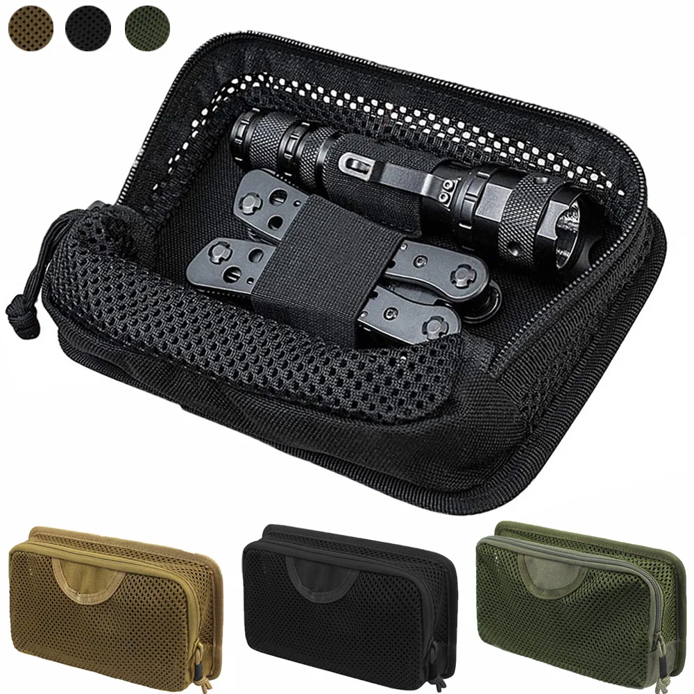 Bags Tactical Molle Flashlight Pouch Military Knife Holster Outdoor Vest Pack Purse Phone Case Molle Multitool Tool Pack EDC Storage