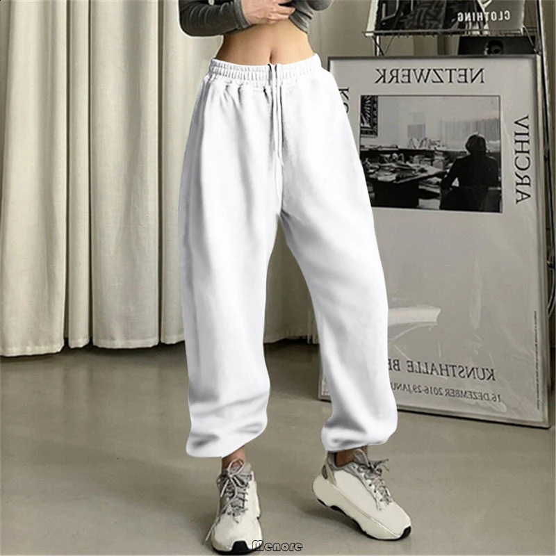 Women Pants Black Jogging Sweatpant For Baggy Sports Pants Gray Jogger High midja Svett Casual Female Trousers 240304