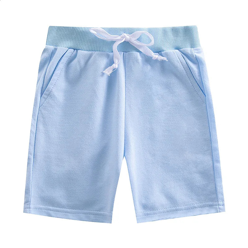 Pantaloncini estivi ragazzi e ragazze in cotone tinta unita bambini Mutandine Elastico in vita da spiaggia Pantaloni sportivi corti Abbigliamento bambini 240305