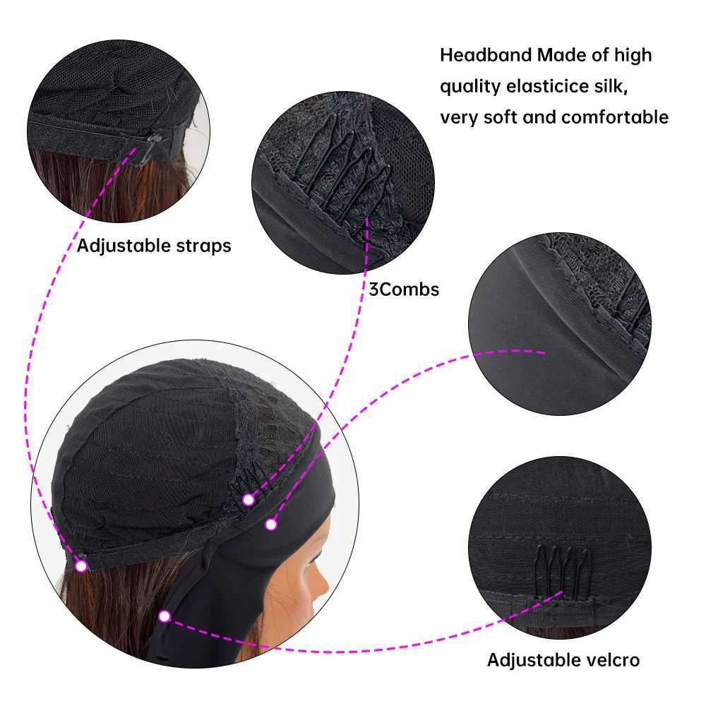 Perucas sintéticas longas retas marrom loira perucas sintéticas para mulheres negras destaque perucas de cabelo dourado diário cosplay resistente ao calor 240328 240327