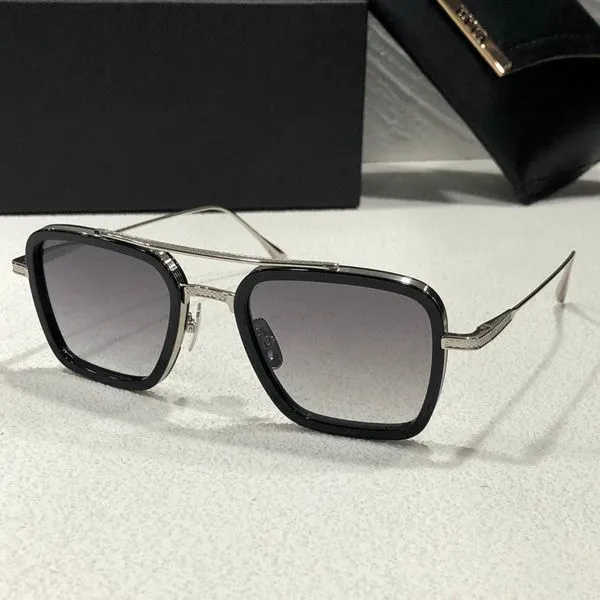 Vintage okulary przeciwsłoneczne Square damskie okulary przeciwsłoneczne designer mody luksusowe złotą ramę UV400 gradient lxn-evo dita siedemdziesiąty próżny loguat p04m