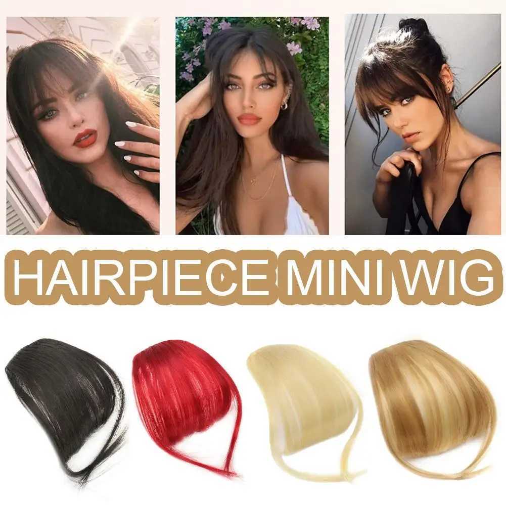 Synthetic Wigs Air Bangs With Sideburns Bangs And Wig Patches For Natural Hair Repair Covering The Hairline Used To Extend Fake Hair 240318