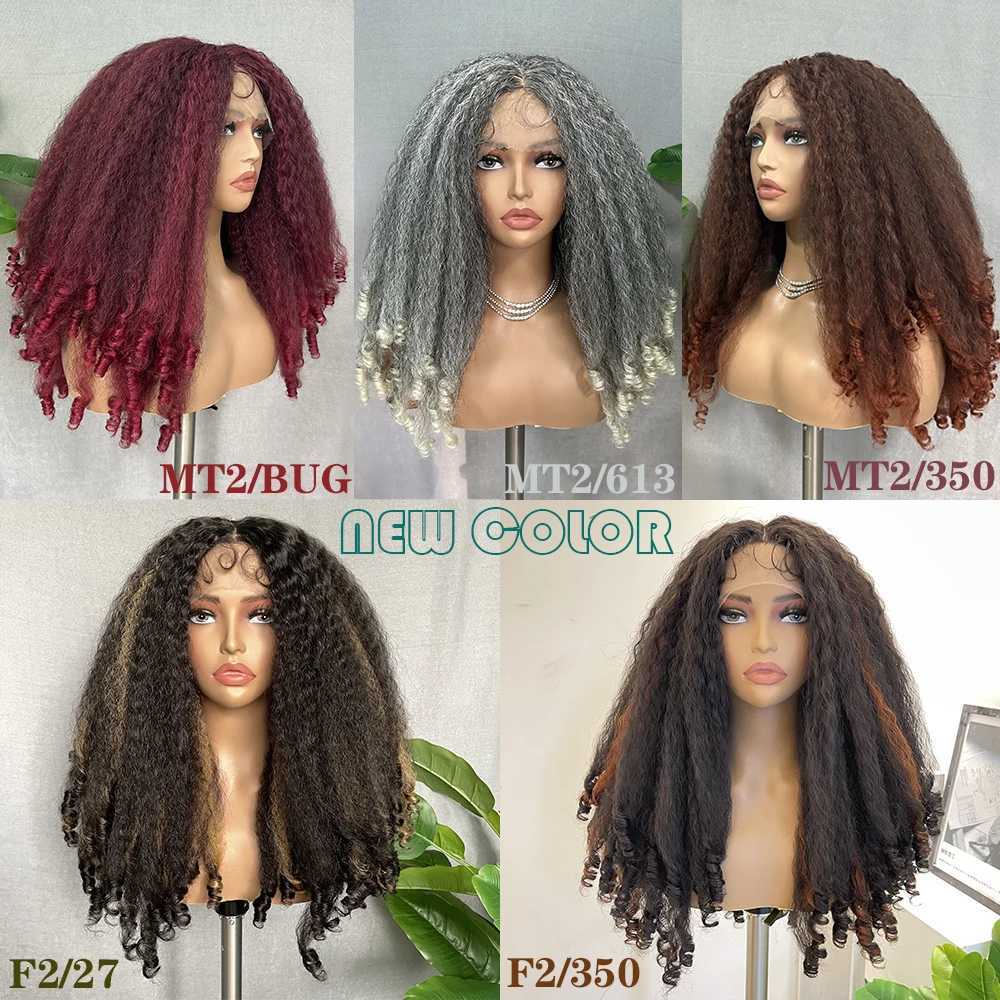 Synthetic Wigs 20 Inches SOKU Middle Part Synthetic Lace Front Wigs Classic Bouncy Spring Curly Wig for Afro Black White Women Daily Use 240329