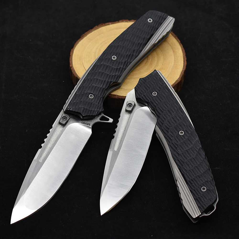 Tactische Messen M390 Staal Steen Wassen Lager Zakmes G10 + TC4 Titanium Legering Handvat Outdoor Pocket Zelfverdediging Survival Camping toolL2403