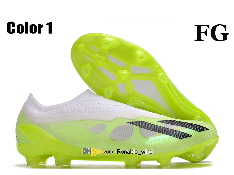 هدية حقيبة رجالي عالية الكاحل لكرة القدم أحذية X Crazyfasts fg Firm Ground Laceless Cleats Messis crazylights crazyfast.1 Soccer Shoes Top Outdoor Trainers Botas de Futbol