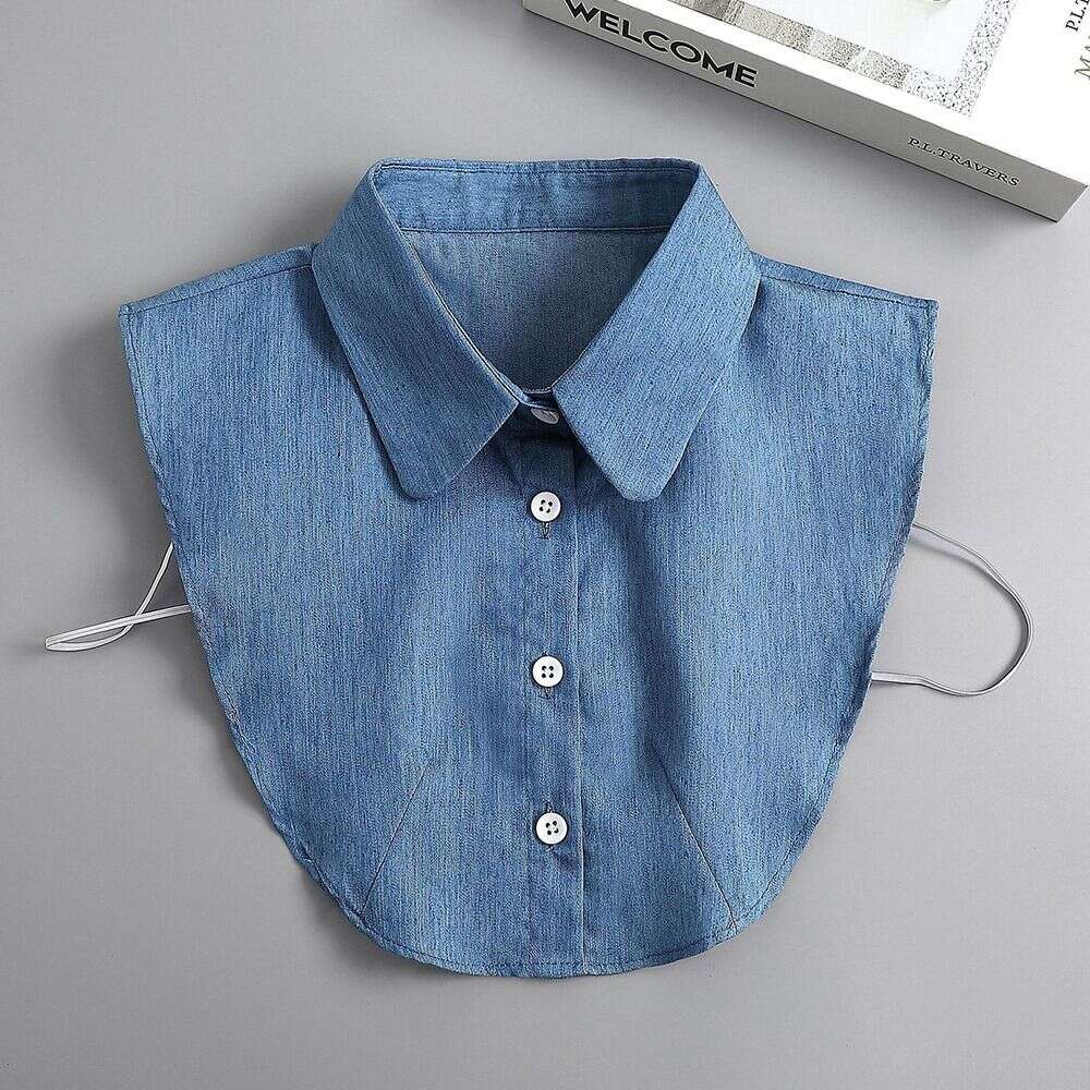 Nuova camicia staccabile vintage finta camicetta da donna maglione colletto falso bavero cravatte