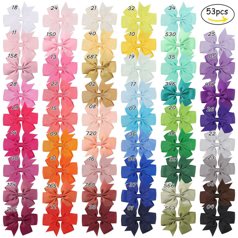 Bebê meninas arco barrettes hairpins 3 polegadas fita de gorgorão arcos com jacaré clipper crianças acessórios de cabelo crianças boutique barrette clipes 40 cores yl564