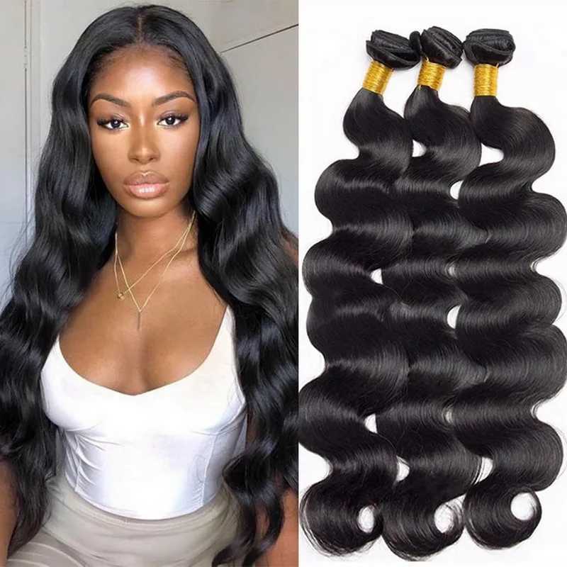 Perruques synthétiques Perruque noire naturelle Femme Rideau de cheveux en fibre chimique Vague de corps Noir Big Wave Serpent Rideau de cheveux bouclés pour les femmes 240329