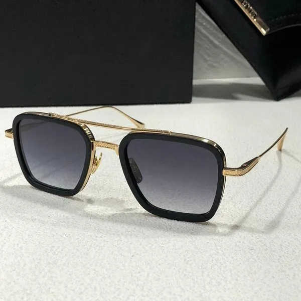 Vintage Solglasögon Square Women's Sun Glasses Fashion Designer Shades Luxury Golden Frame UV400 Gradient LXN-Evo Dita Seventionly Fain Loguat P04M