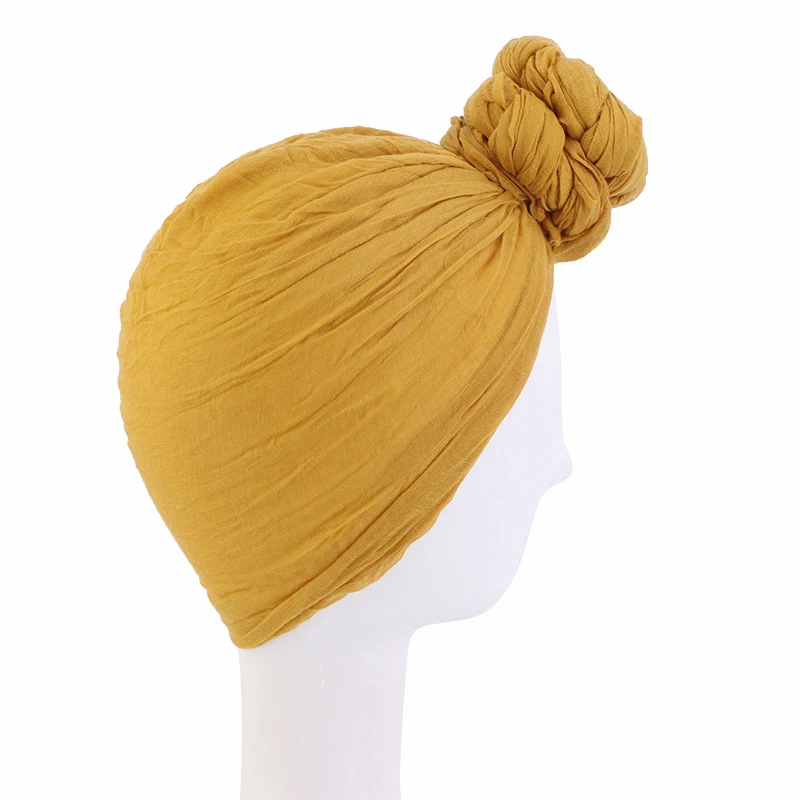 Afrikanische Frauen Kopf Schal Beanie Bonnet Voile lange Schal Wrap Turban Musli Hijab Twist Knoten Kopfbedeckung Chemo Cap Hut Kopftuch Arab
