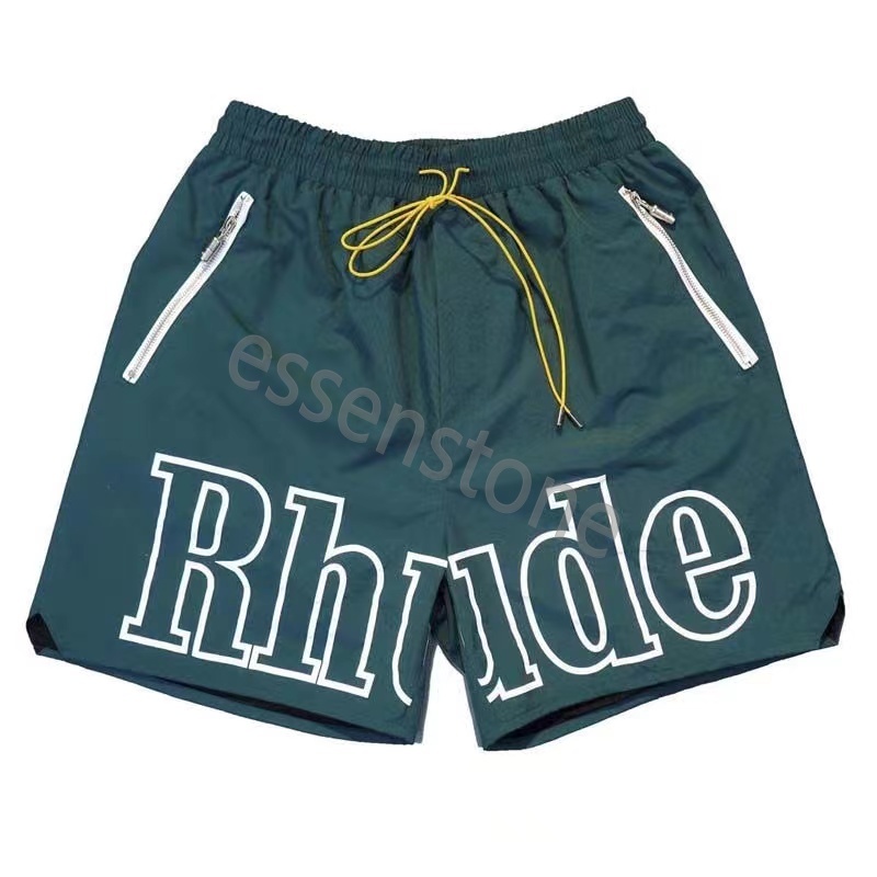 Klasyki Rhude Mens Shorts Designer Krótszy mężczyźni Kobiety pływać Krótkie nerkowca kwiat dzianiny sznurka capris men pary joggers sportowe luźne spodnie dresowe plażowe