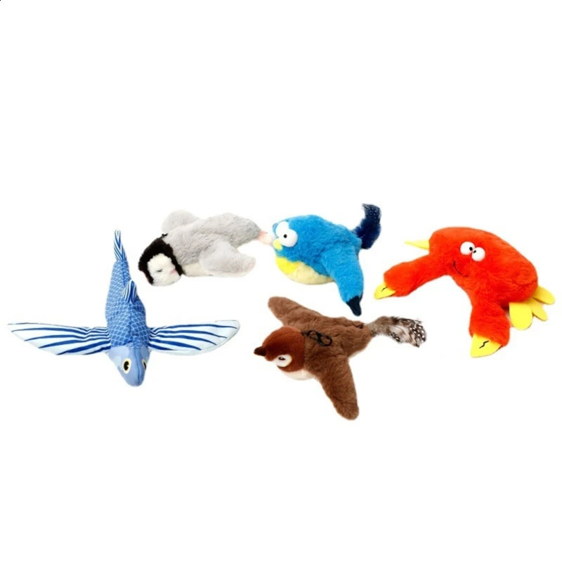 Jouet animal en peluche rechargeable pour chats, teaser interactif pour chaton 240309