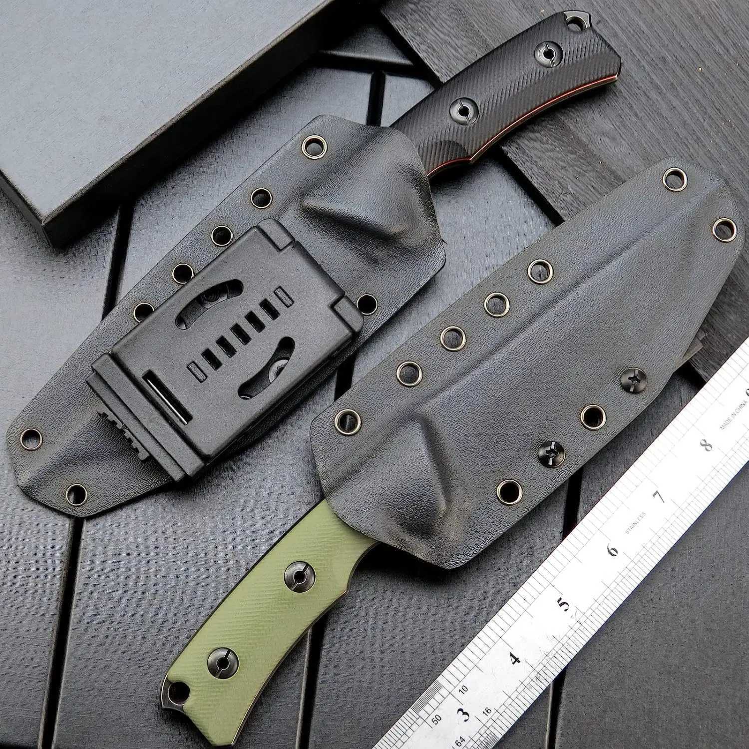 Tactical Knives Eafengrow EF125 Fixed Blade Knife 14c28n Steel Blade Two Tone G10 Handle for Outdoor Camping Hunting Survival with Kydex SheathL2403