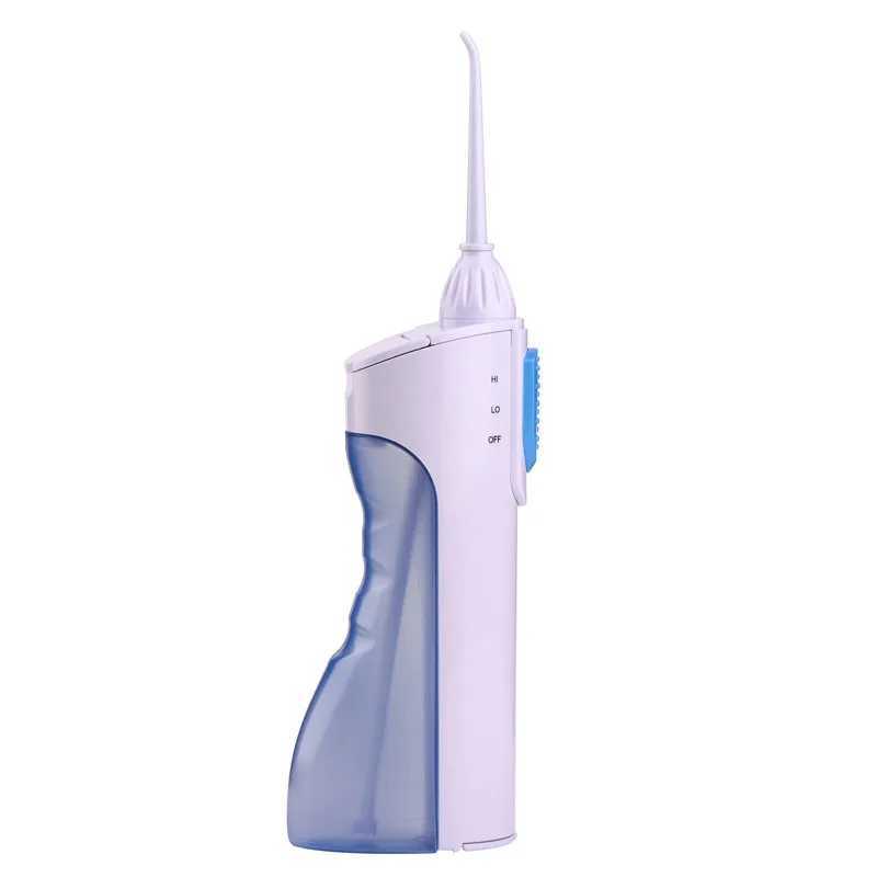 Oral Irrigators Cordless electric portable dental waterline with rotary nozzle pickaxe travel teeth cleaning kit dry battery Vamsluna 3C CE adult J240318