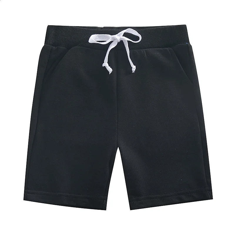 Pantaloncini estivi ragazzi e ragazze in cotone tinta unita bambini Mutandine Elastico in vita da spiaggia Pantaloni sportivi corti Abbigliamento bambini 240305