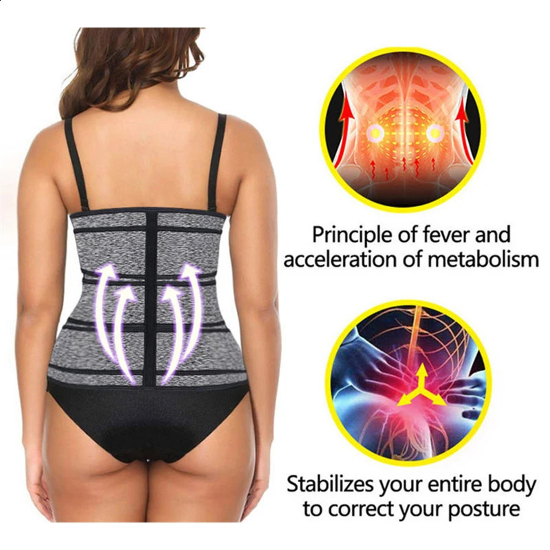 Shaperwear Waist Trainer Fajas Women Sweat Belt Body Shaper Corset Slimming Shapewear Curve Shaper Workout Fitness Sheath Girdle 240313